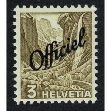 Switzerland Staubbach Falls ovpt 'OFFICIEL' 1942 MNH SG#O457