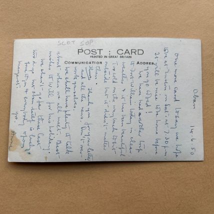 Vintage Postcard Ben Nevis & Loch Linnhe Scotland 1950 REAL PHOTO USED GC