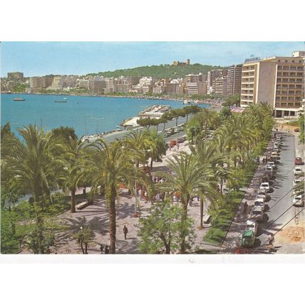 Palma Mallorca Paseo Maritimo Spain Postcard unused VGC