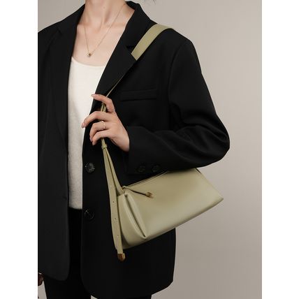 Genuine Leather Women Small Shoulder Purse Handbag Green