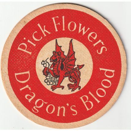 BEER MAT - FLOWERS BREWERY - DRAGONS BLOOD - (Cat No 020) - (1960)