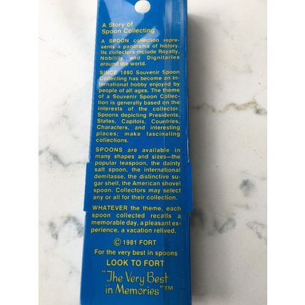 Souvenir Collectors Tea spoon - Boston - Boxed. Silver Plated. 1981. Fort Spoons