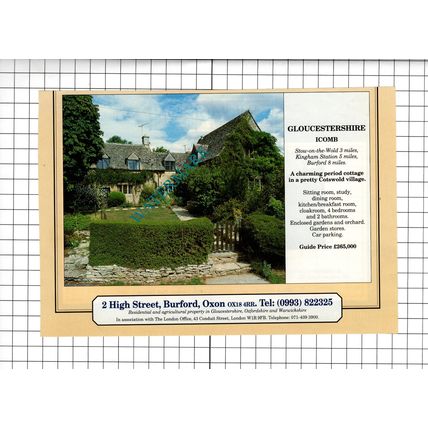 Brockenhurst Hampshire / Icomb Gloucestershire - 1994 House Sale Advert