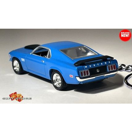 VERY RARE KEYCHAIN 70 BLUE FORD MUSTANG BOSS CUSTOM Ltd.❤️GREAT GIFT❤️