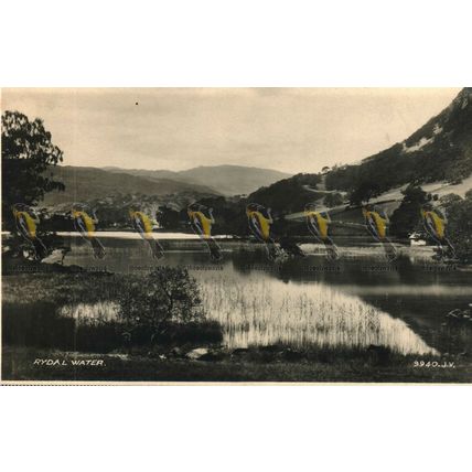 Rydal Water, Cumbria, RP Valentines Postcard, 1933