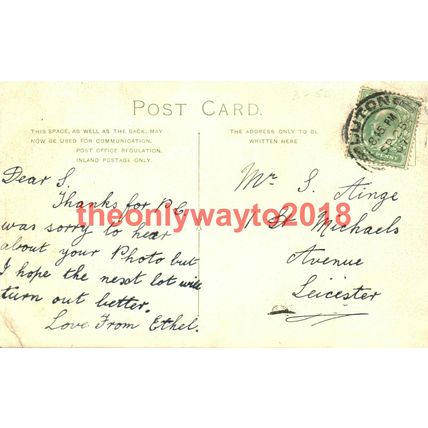 Luton, Bedford Road, Beds, Postcard, 1907