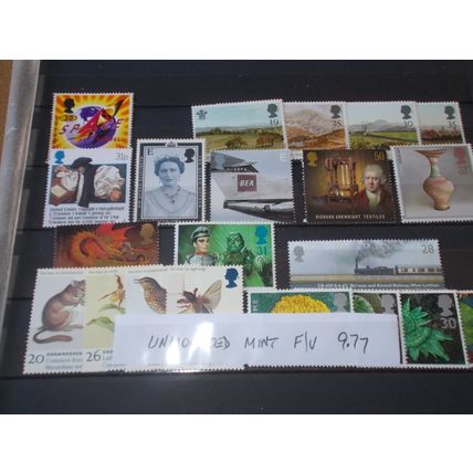 21 HIGHER VALUES STAMPS UNMOUNTED MINT FULL GUM LOT K
