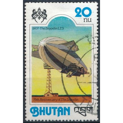 75ᵗʰ Anniv of Zeppelin Airship - Bhutan 1978 - FH - SG 382