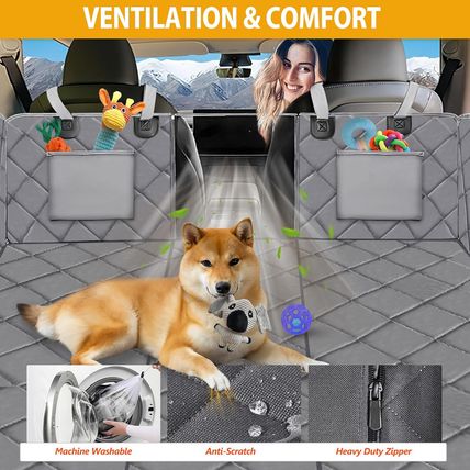 Back Seat Extender for Dogs-Large Space, Dog Car Seat Cover Hard Bottom Holds 42