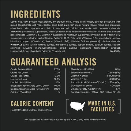 Purina Pro Plan High Protein Dog Food, Small Bites, SPORT 27/17 Lamb and Rice Fo