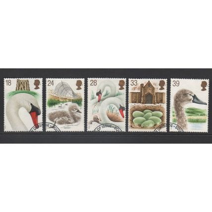 LOT#467 – GB QEII 1993 “ABBOTSBURY SWANNERY” STAMP SET FDI, FINE USED