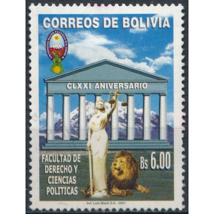 171st Anniv Faculty Law & Political Sciences - Bolivia 2001 - FH - MiNr 1473