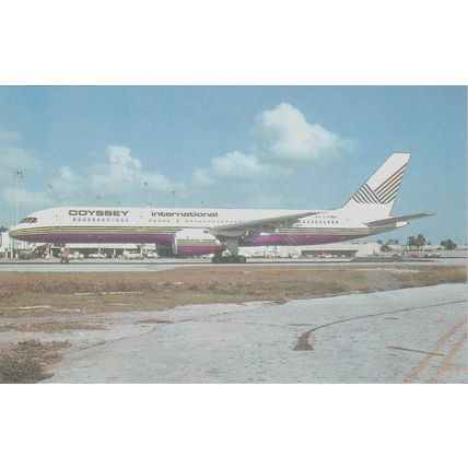 Odyssey International Boeing B757 2AB Civil Aircraft Postcard (QA286)