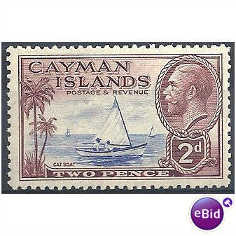 Cayman Islands 1935 SG100 2d Ultramarine & Purple Mounted Mint.