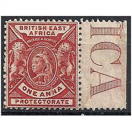 British East Africa 1901 SG66b 1a Rosine Mounted Mint Marginal . .