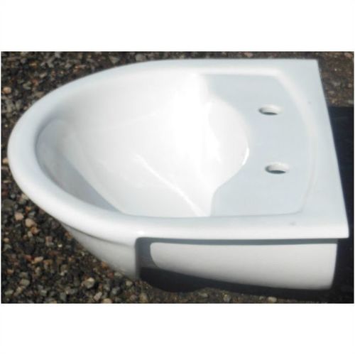 Shires Aspen 58cm 2 Tap Hole semi-recessed Basin in WHITE