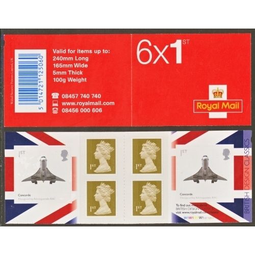 Great Britain 2009 6 x 1st Design Classics 3 Stamp Booklet Mint MNH PM19 2914a