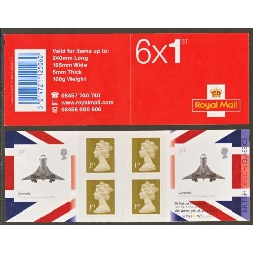 Great Britain 2009 6 x 1st Design Classics 3 Stamp Booklet Mint MNH PM19 2914a