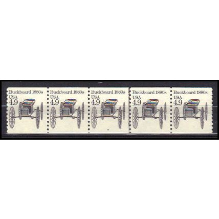 2124 4.9c Buckboard Fine MNH Dry Gum PNC 4/5 X0253