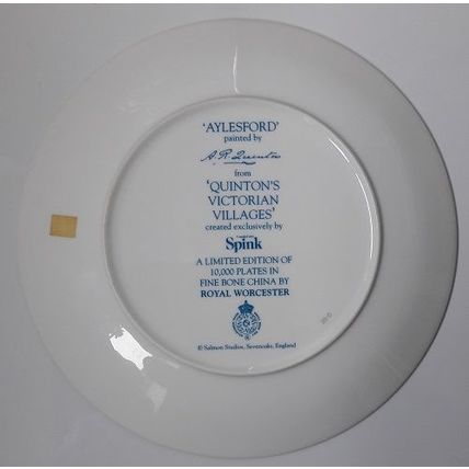 Royal Worcester AYLESFORD Plate, Quinton's Victorian Villages