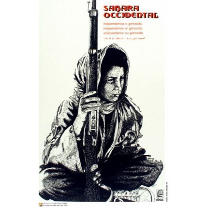 Political OSPAAAL poster.SAHARA.Africa.Art history.me13.Socialism.World History