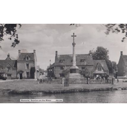 Bourton On The Water Military Memorial Gloucester Real Photo Postcard