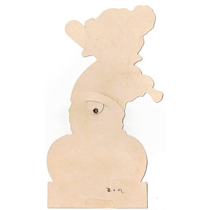 VINTAGE ' VALENTINE CARD ' BEAR as BASEBALL PLAYER/ twist motion card 1930s