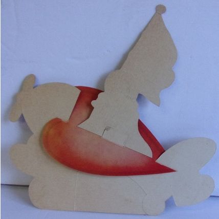 VINTAGE ' VALENTINE CARD ' FLY BOY in AIRPLANE with Heart Wings 1930s