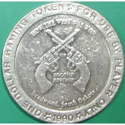 Hickok's. $1 Casino Token. Deadwood, SD. U75.
