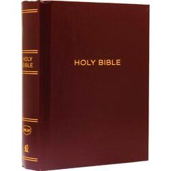Nkjv, Pew Bible, Large Print, Hardcover, Burgundy, Red Letter Edition, Comfort P