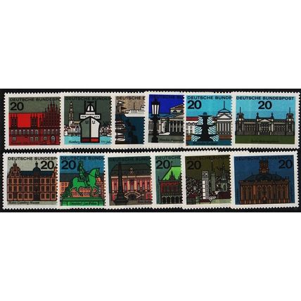 Germany. 1964 Set(12) S.G.1330/1340a Unmounted Mint
