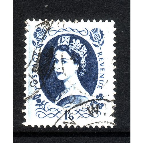 GREAT BRITAIN 1956 SG 556 1s 6d GREY BLUE FINE USED#