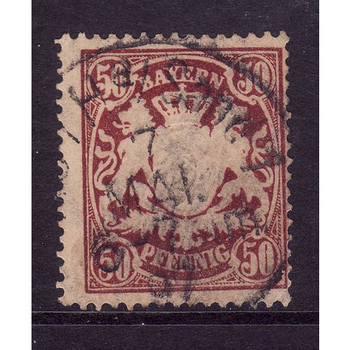 GERMANY STATES BAVARIA 1890 SG 118 50pf MAROON FINE USED#