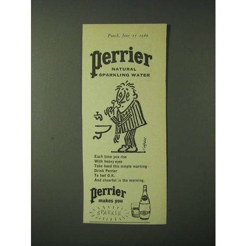 1960 Perrier Water Ad - Perrier Natural Sparkling Water