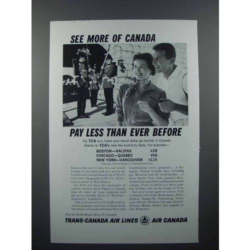 1961 TCA Air Lines Ad - See More of Canada