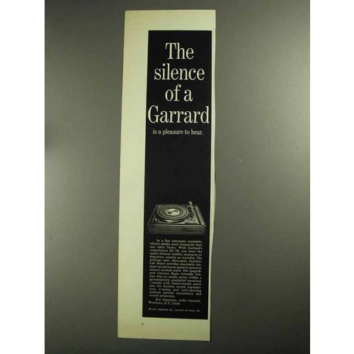 1968 Garrard SL 95 Turntable Ad - The Silence Of