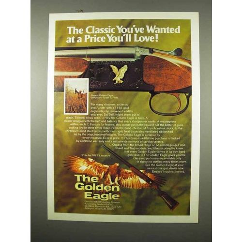 1975 Golden Eagle Over/Under Grade II Field Shotgun Ad