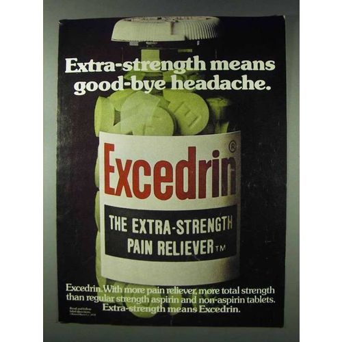 1978 Excedrin Medicine Ad - Good-Bye Headache