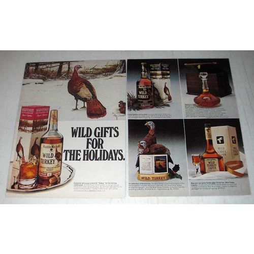1981 Wild Turkey Bourbon Ad - Wild Gifts For Holidays