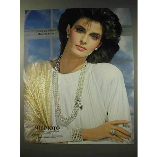 1986 Mikimoto Pearls Ad - Just This Side of Fantasy