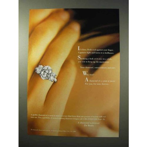 1997 De Beers Diamond Ad - It's Fiery