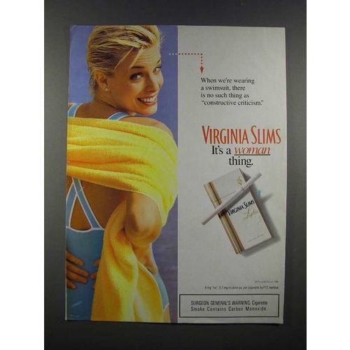 1996 Virginia Slims Cigarette Ad - Wearing Swimsuit