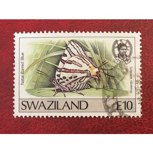 Swaziland QEII 1987 Butterflies E10 Natal Barred Blue Used SG 528 Sc 518 stamp