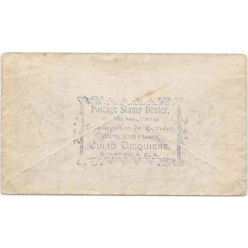 Guatemala Postal Sta. #EN09 1897 Expo, Guatamala City to Conn USA