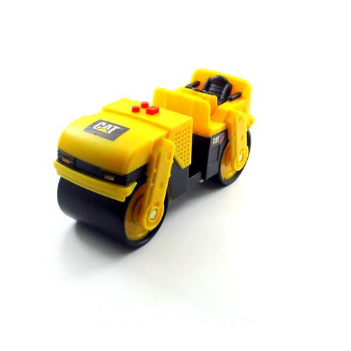 Caterpillar Asphalt Drum Compactor, Yellow Construction Vehicle