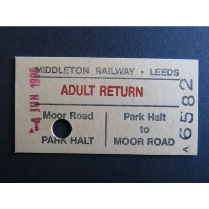 Middleton Railway Leeds Park Halt-Moor Road Ticket
