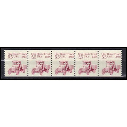 2125 5.5c Star Route Truck Fine MNH Dry Gum PNC 1/5 X0429