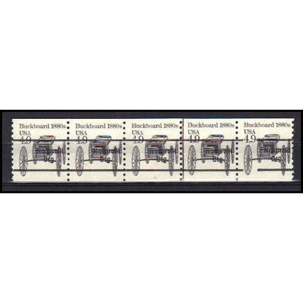 2124a 4.9c Buckboard Fine MNH Dry Gum PNC 1/5 Gap 1R X0549