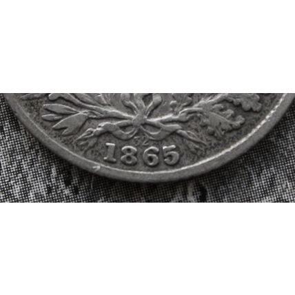 1865 Queen Victoria Silver Sixpence 6d British English 92.5% Silver Die 32