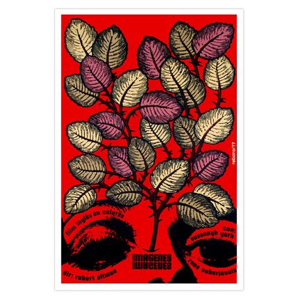 Spanish movie Poster"IMAGES"British film by Robert Altman.Susana York. Red leaf